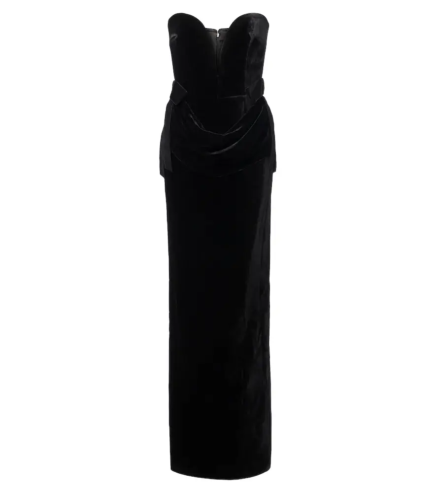 The New Arrivals Ilkyaz Ozel Delphis velvet bustier gown