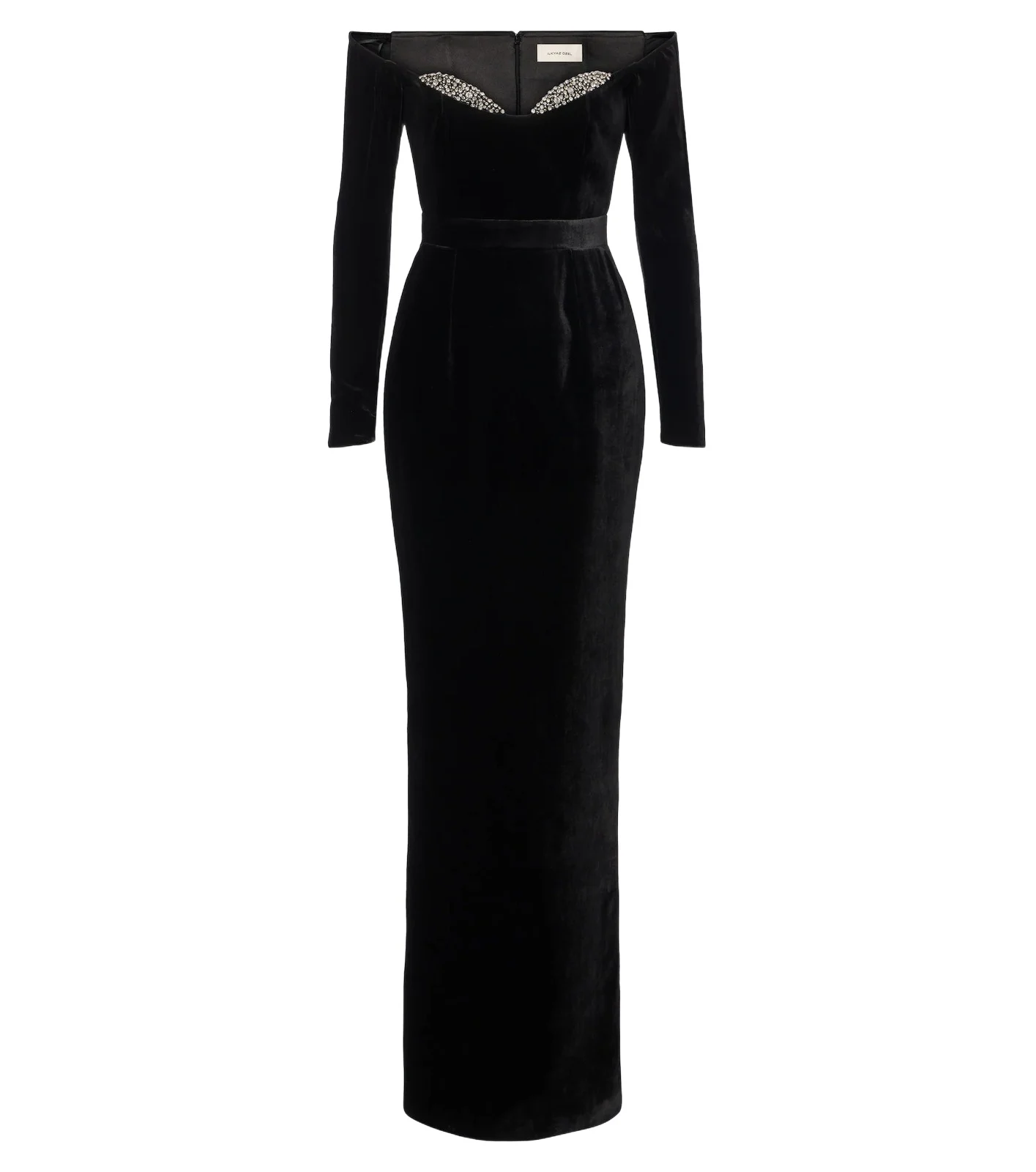Farah embellished velvet bustier gown Farah embellished velvet bustier gown