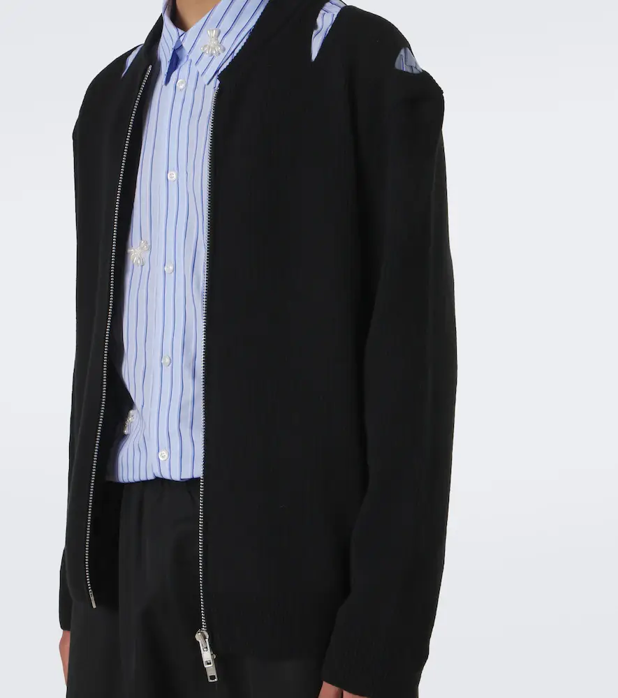 Simone Rocha Cutout wool-blend zip-up cardigan | Thumbnail 2 Simone Rocha Cutout wool-blend zip-up cardigan | Thumbnail 2