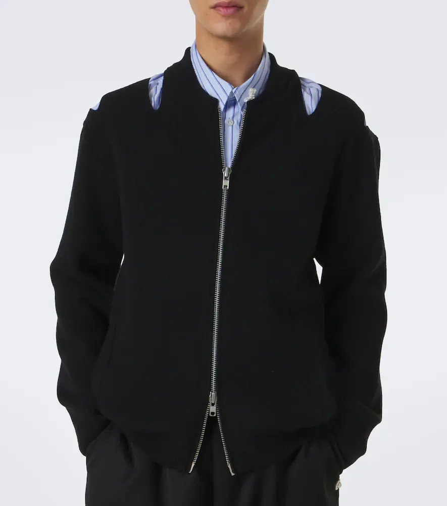 Simone Rocha Cutout wool-blend zip-up cardigan | Thumbnail 4 Simone Rocha Cutout wool-blend zip-up cardigan | Thumbnail 4