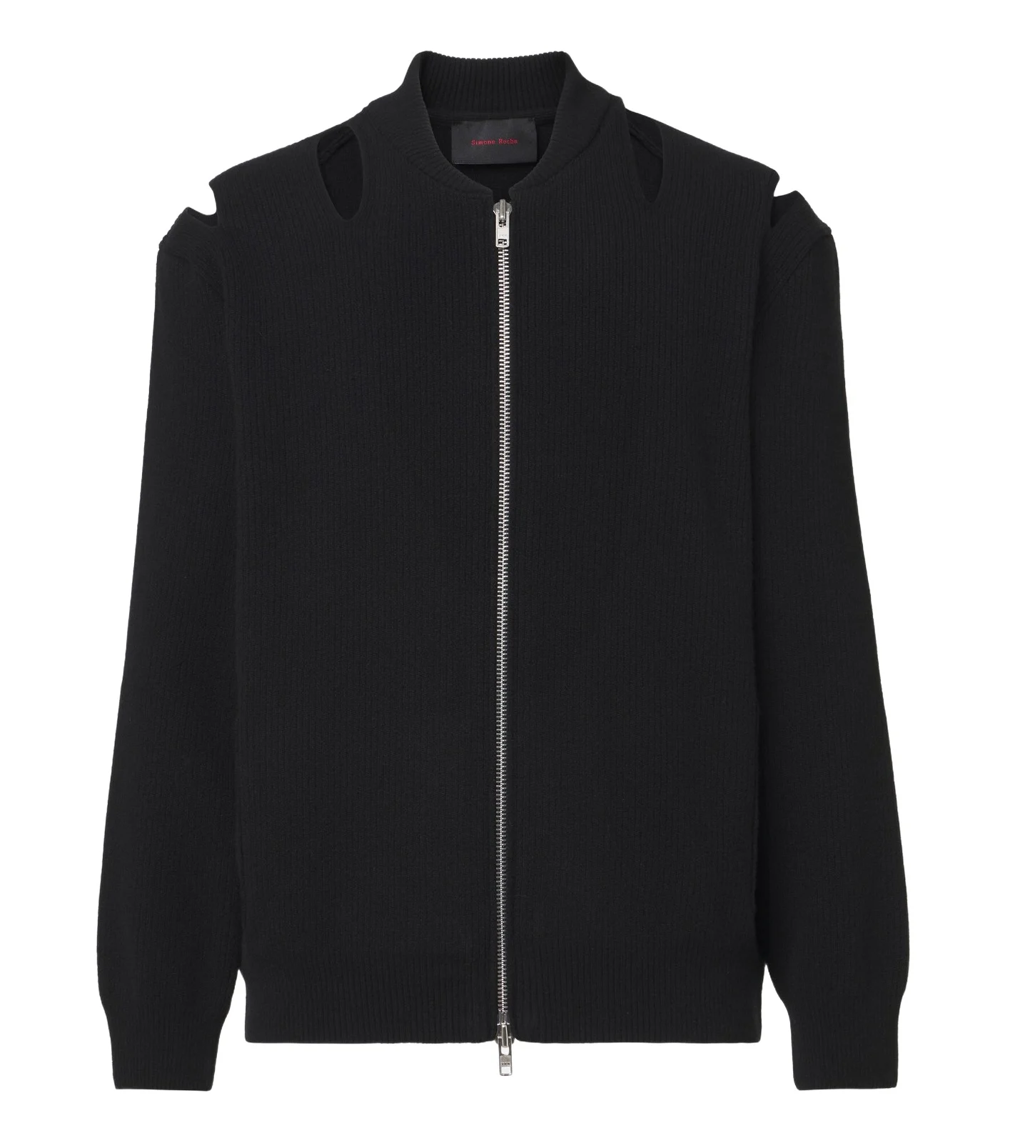 Simone Rocha Cutout wool-blend zip-up cardigan