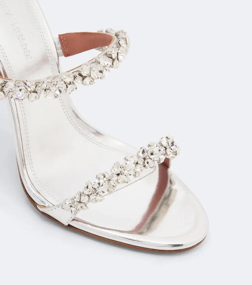 Amina Muaddi Elizabeth embellished metallic leather mules | Thumbnail 4 Amina Muaddi Elizabeth embellished metallic leather mules | Thumbnail 4