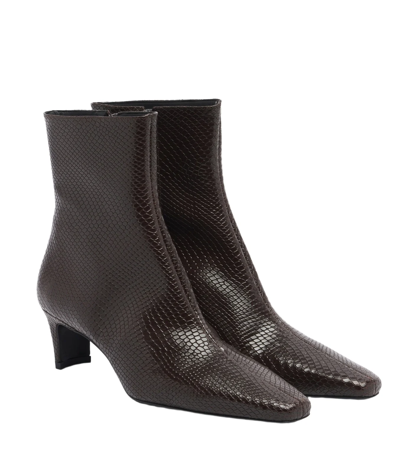 Staud Wally snake-effect leather ankle boots