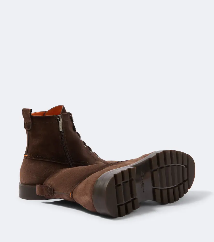 Santoni Suede lace-up boots | Thumbnail 2 Santoni Suede lace-up boots | Thumbnail 2