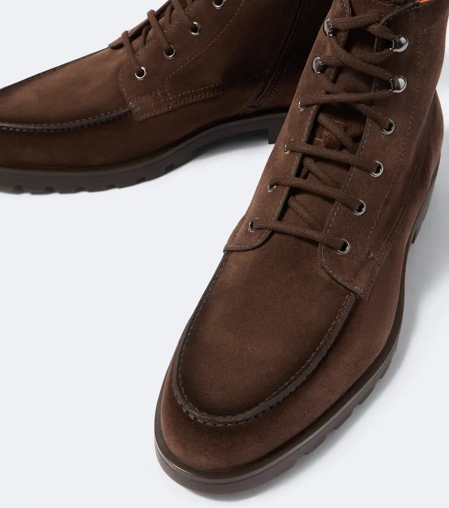 Santoni Suede lace-up boots | Thumbnail 4 Santoni Suede lace-up boots | Thumbnail 4