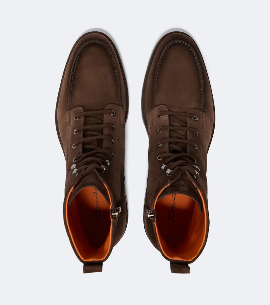 Santoni Suede lace-up boots | Thumbnail 6 Santoni Suede lace-up boots | Thumbnail 6