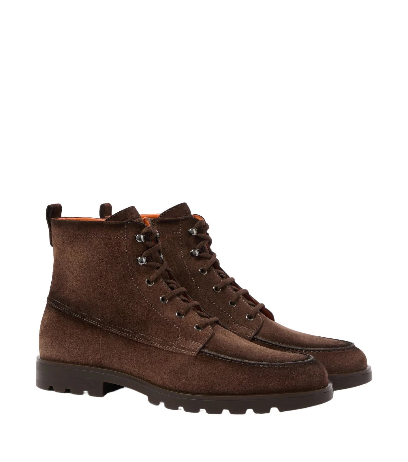 Santoni Suede lace-up boots