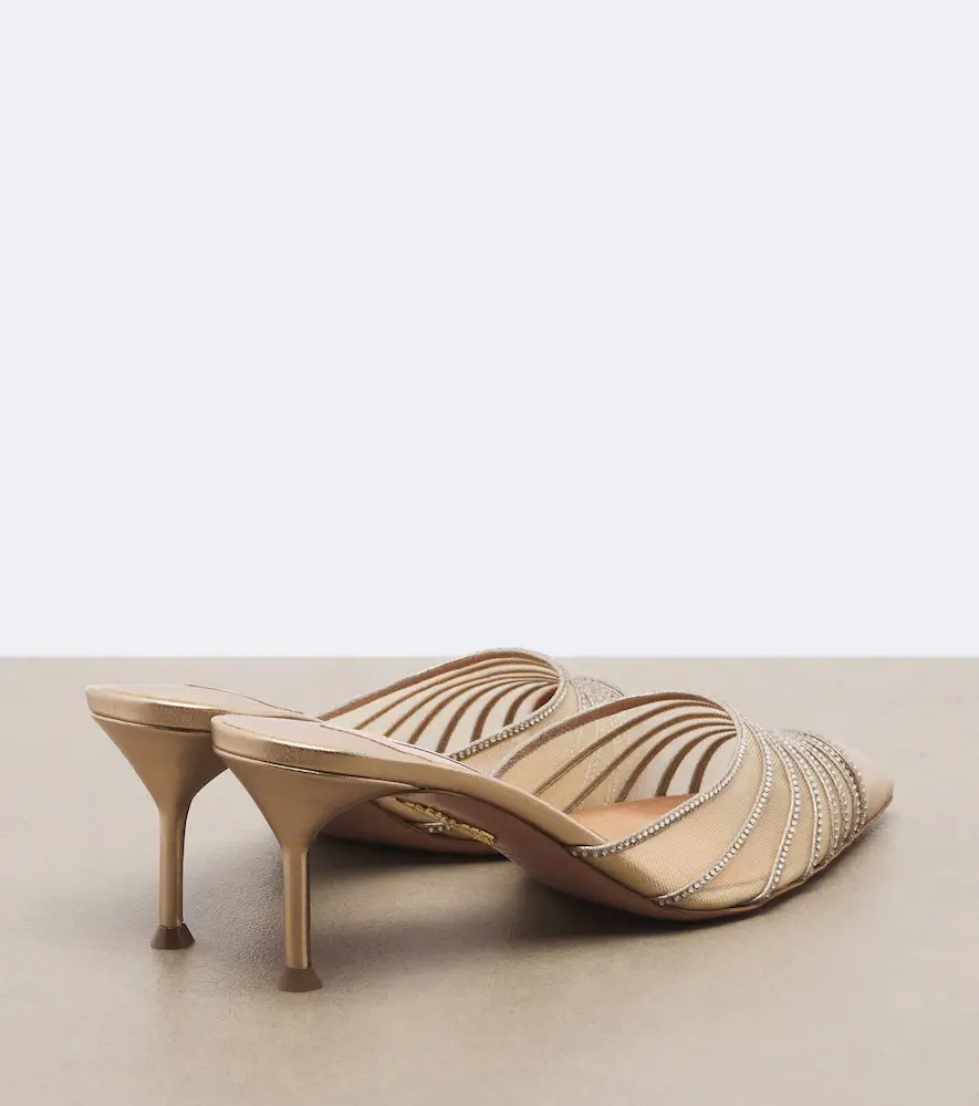 Aquazzura Dream Girl leather and mesh mules | Thumbnail 2 Aquazzura Dream Girl leather and mesh mules | Thumbnail 2