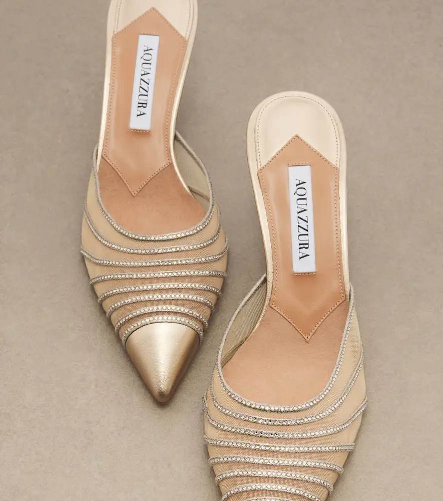 Aquazzura Dream Girl leather and mesh mules | Thumbnail 4 Aquazzura Dream Girl leather and mesh mules | Thumbnail 4