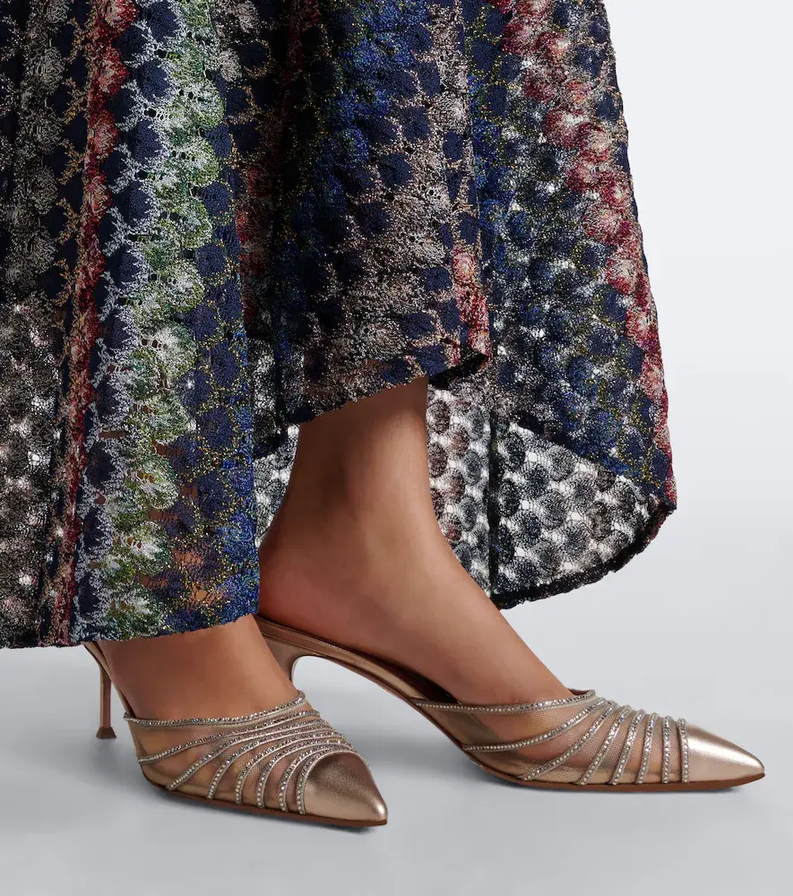 Aquazzura Dream Girl leather and mesh mules | Thumbnail 5 Aquazzura Dream Girl leather and mesh mules | Thumbnail 5