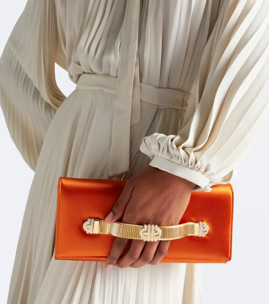 BVLGARI Tubogas embellished satin clutch | Thumbnail 2 BVLGARI Tubogas embellished satin clutch | Thumbnail 2