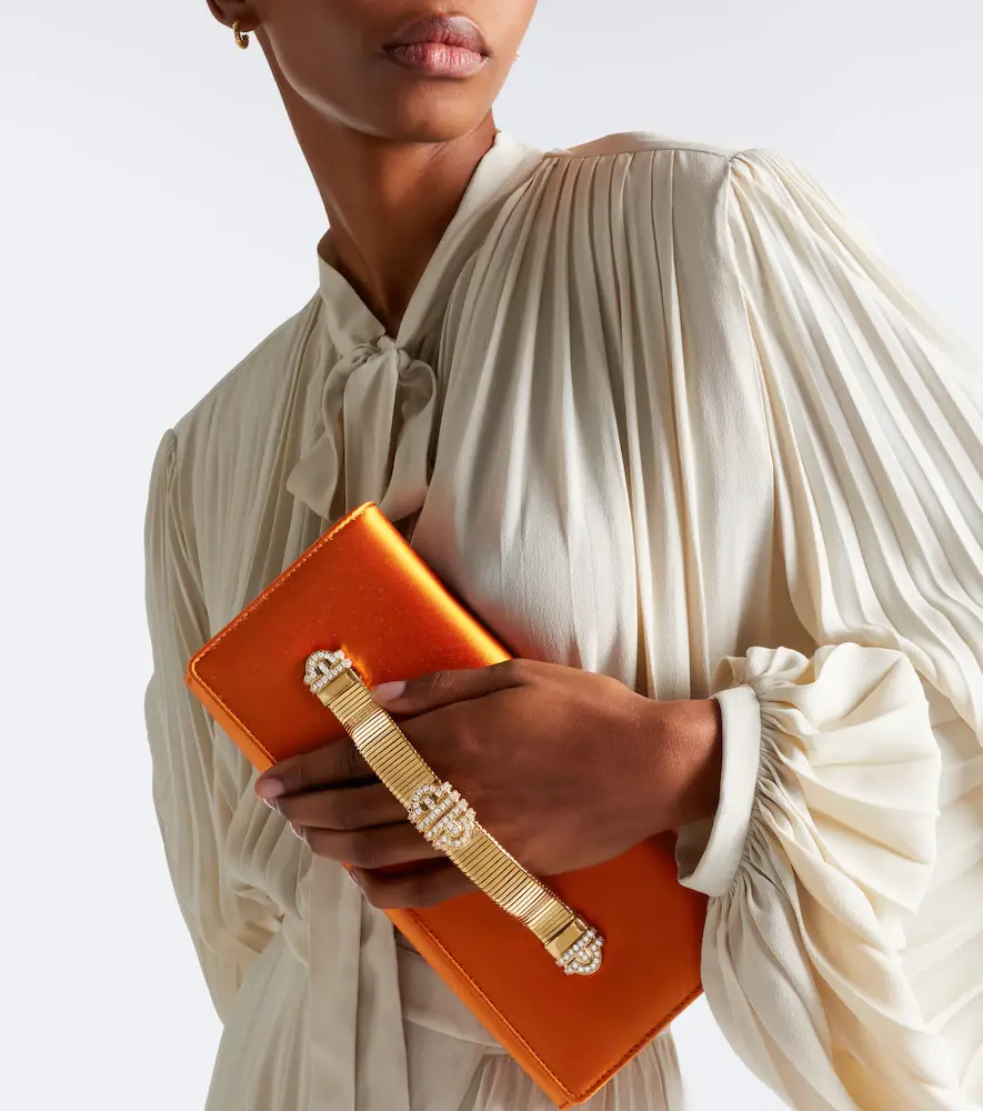 BVLGARI Tubogas embellished satin clutch | Thumbnail 3 BVLGARI Tubogas embellished satin clutch | Thumbnail 3