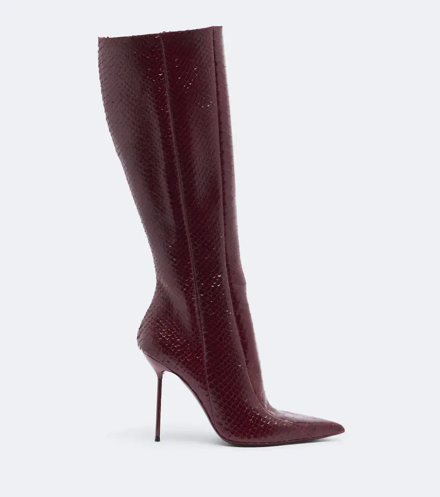 Paris Texas Lidia snake-effect leather knee-high boots | Thumbnail 3