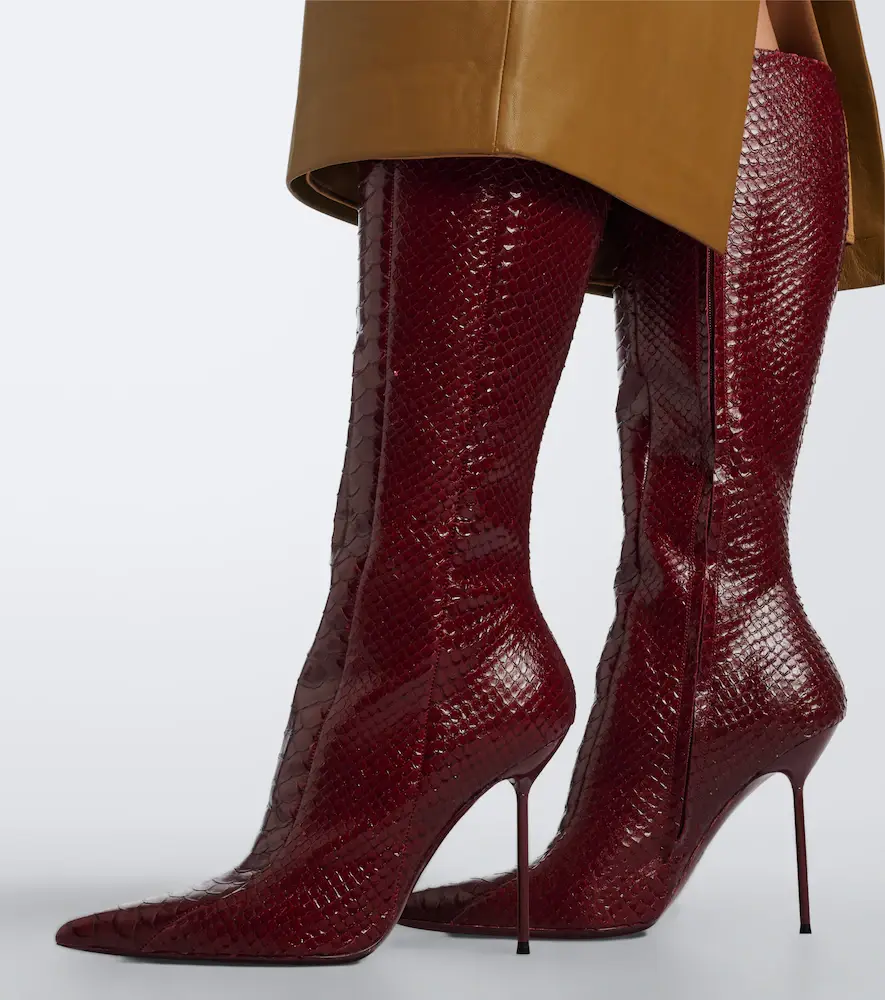 Paris Texas Lidia snake-effect leather knee-high boots | Thumbnail 5
