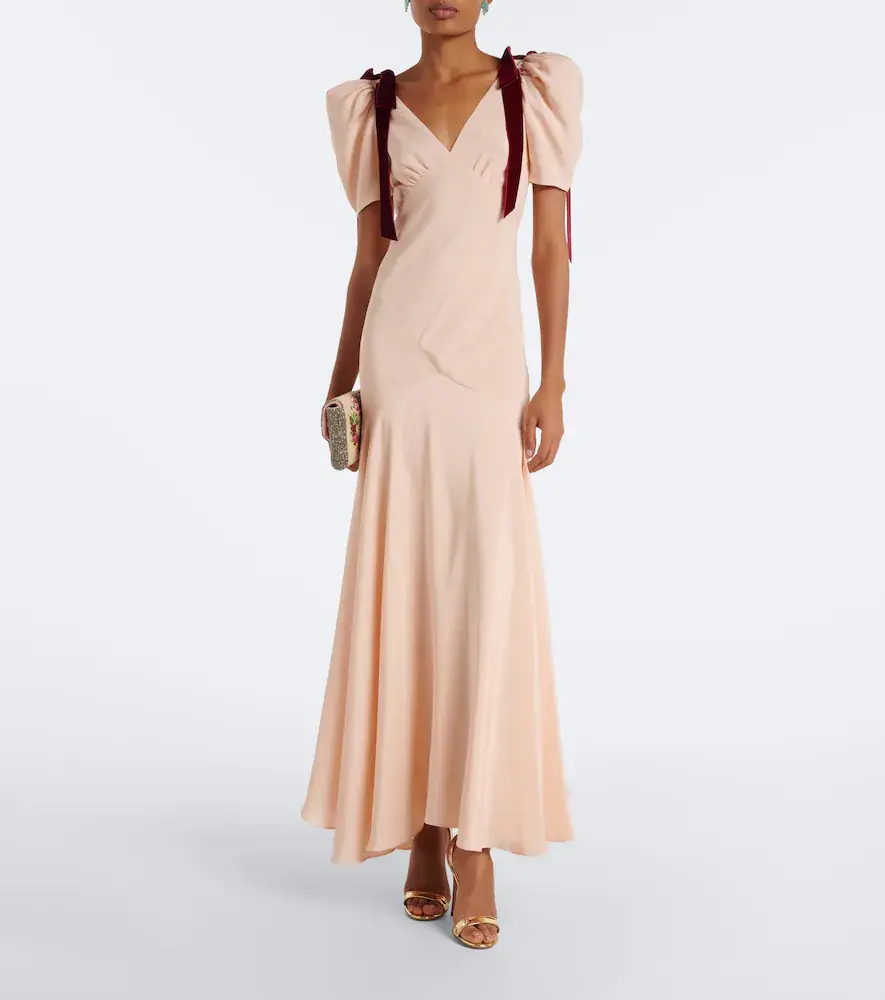 Rodarte Bow-detail silk crêpe maxi dress | Thumbnail 4 Rodarte Bow-detail silk crêpe maxi dress | Thumbnail 4