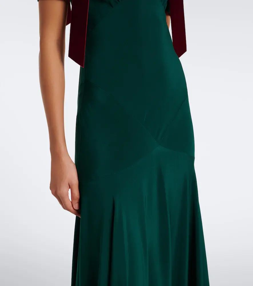 Rodarte Bow-detail silk crêpe maxi dress | Thumbnail 4 Rodarte Bow-detail silk crêpe maxi dress | Thumbnail 4
