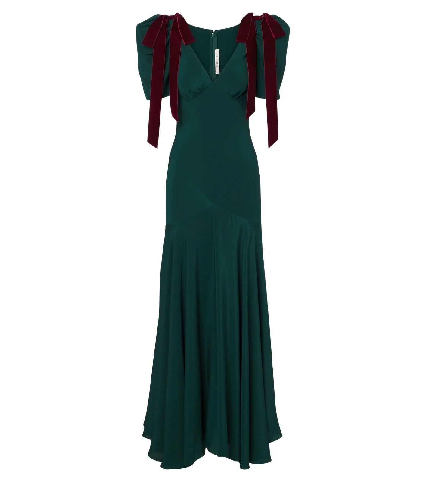 Rodarte Bow-detail silk crêpe maxi dress