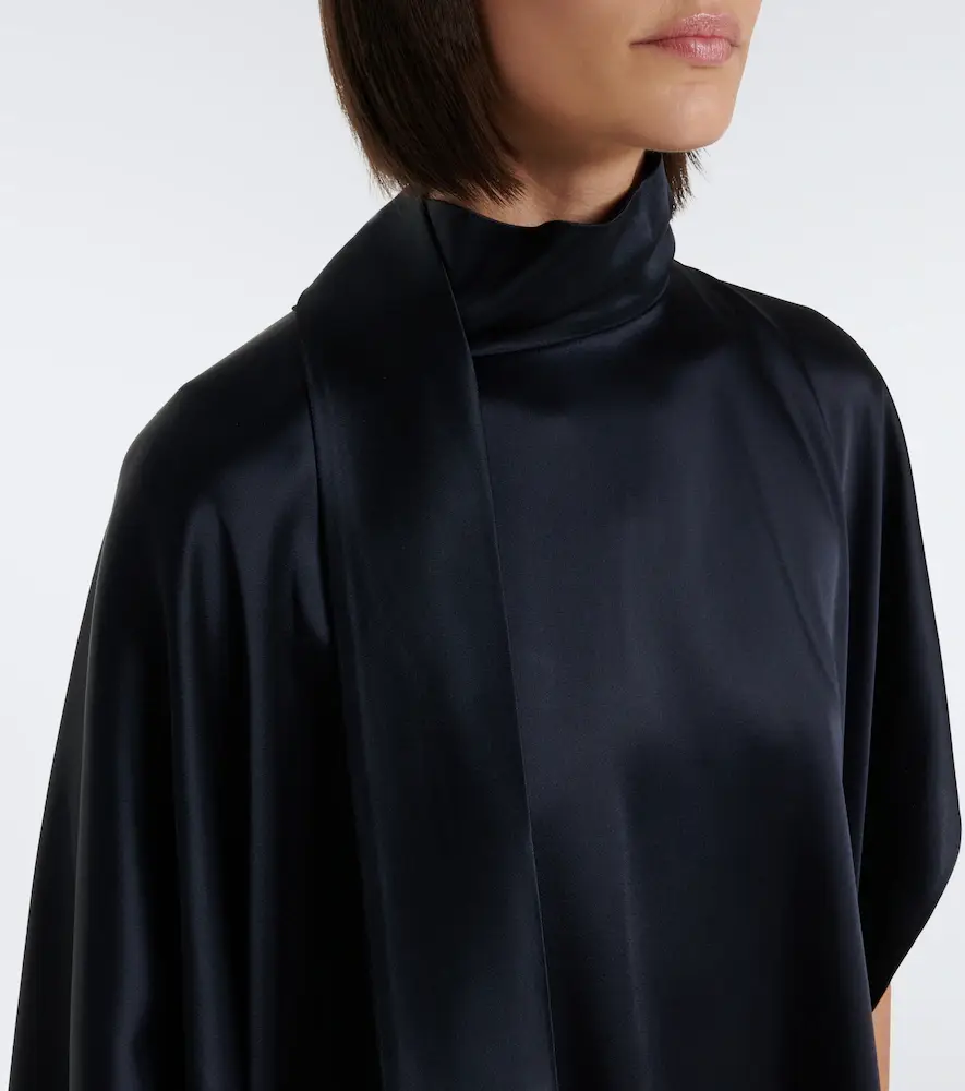 Taller Marmo California scarf-detail satin kaftan | Thumbnail 4 Taller Marmo California scarf-detail satin kaftan | Thumbnail 4