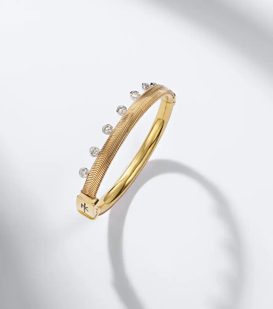 Nikos Koulis Feelings 18kt gold and enamel bangle with diamonds | Thumbnail 5 Nikos Koulis Feelings 18kt gold and enamel bangle with diamonds | Thumbnail 5