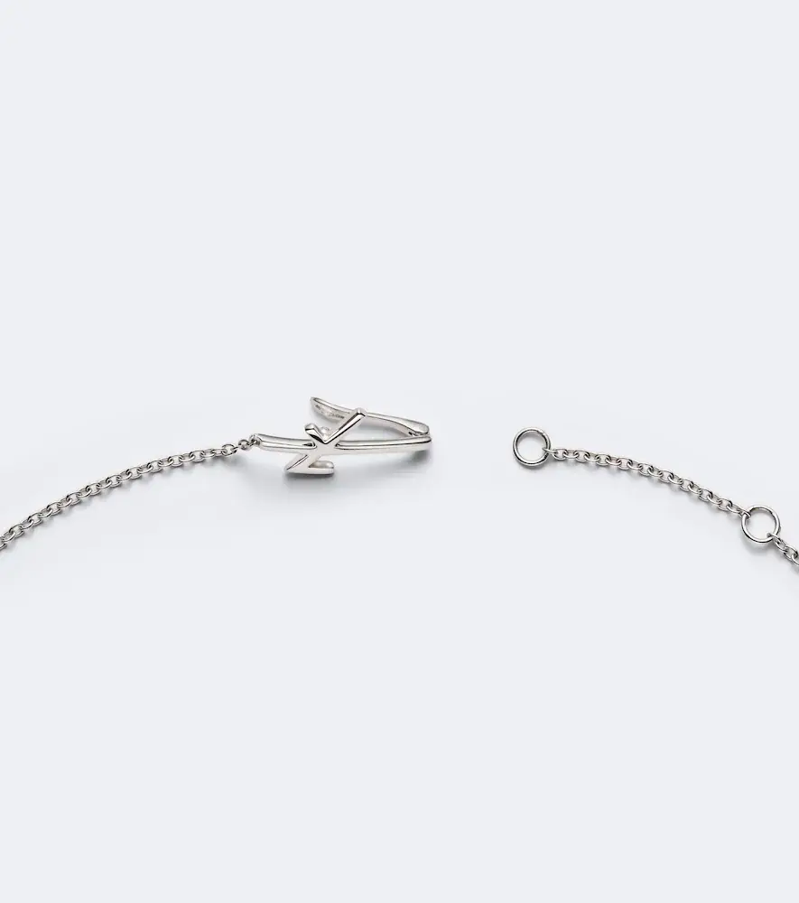 Nikos Koulis Oui 18kt white gold and enamel pendant necklace with emerald and diamonds | Thumbnail 2 Nikos Koulis Oui 18kt white gold and enamel pendant necklace with emerald and diamonds | Thumbnail 2