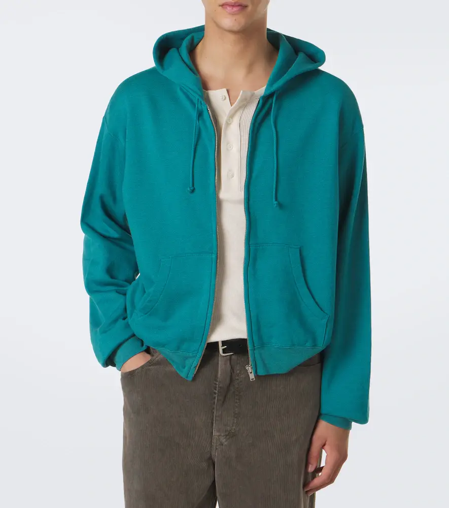 Auralee Cotton, wool, and silk zip-up hoodie | Thumbnail 5 Auralee Cotton, wool, and silk zip-up hoodie | Thumbnail 5