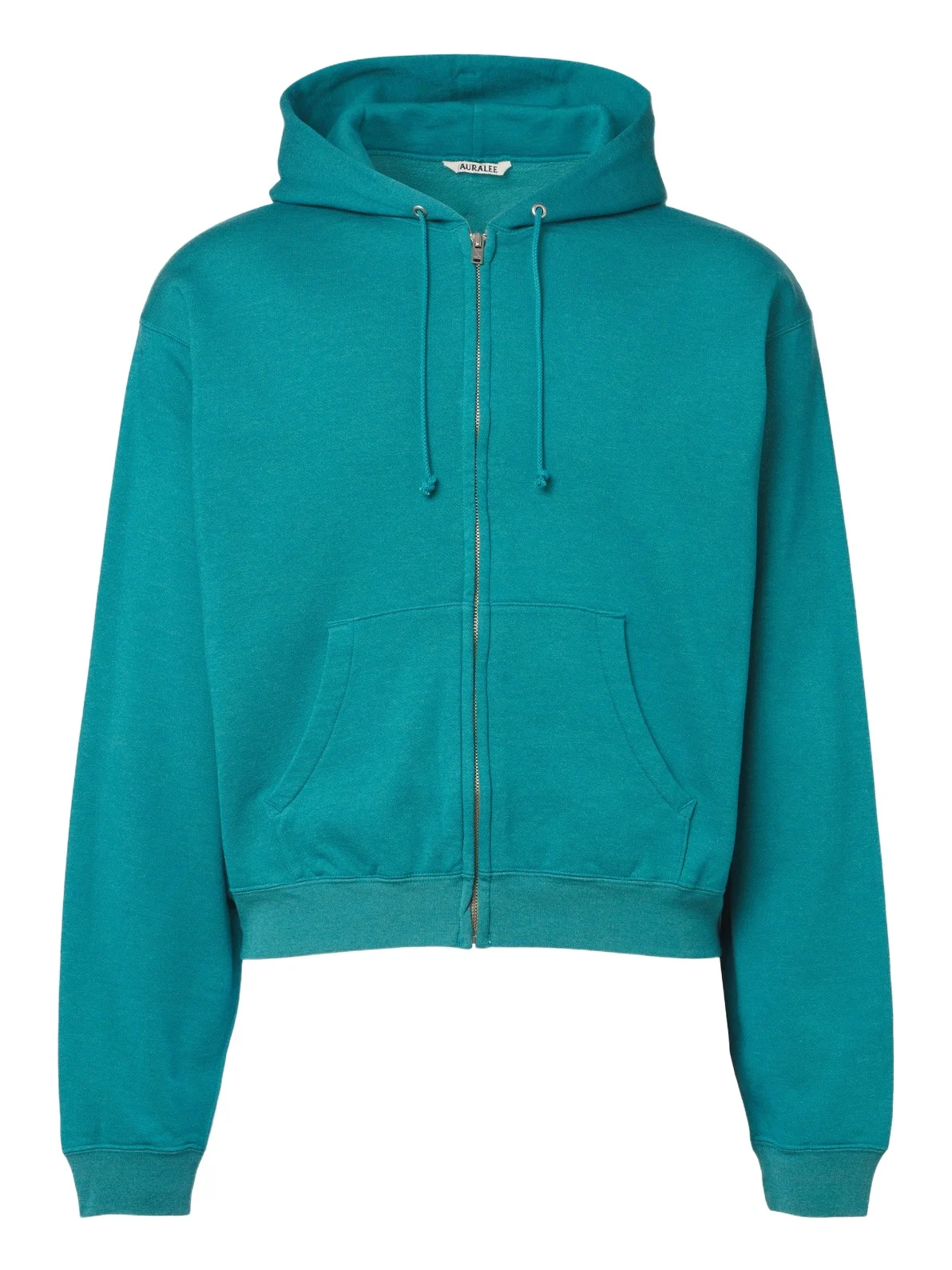Auralee Cotton, wool, and silk zip-up hoodie