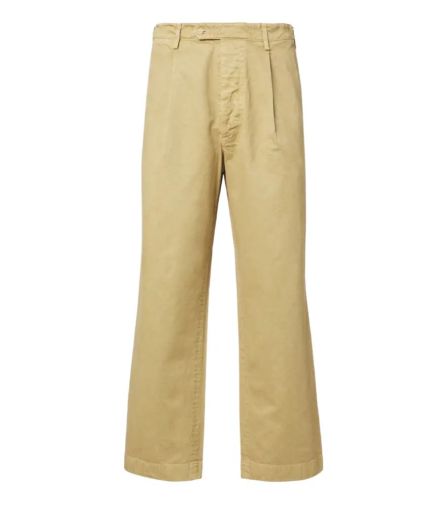 Auralee Pleated cotton chinos