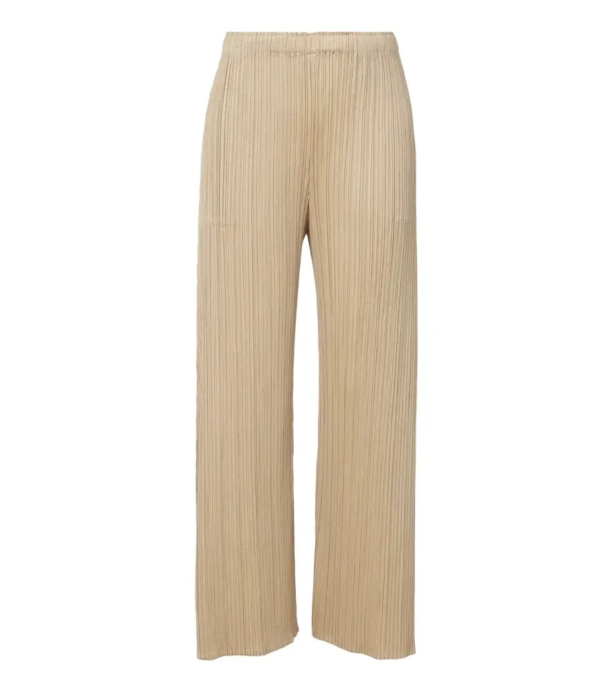Pleats Please Issey Miyake Monthly Colors: October pleated wide-leg pants
