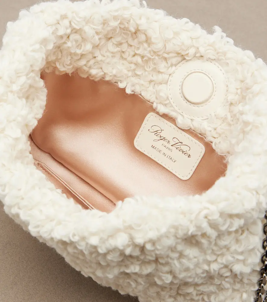 Roger Vivier Pilgrim Micro shearling shoulder bag | Thumbnail 4