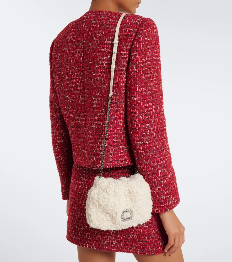 Roger Vivier Pilgrim Micro shearling shoulder bag | Thumbnail 7