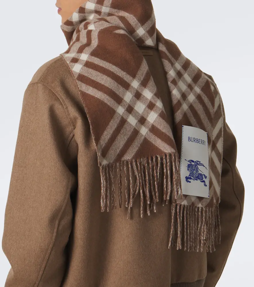 Burberry Check cashmere scarf | Thumbnail 2 Burberry Check cashmere scarf | Thumbnail 2