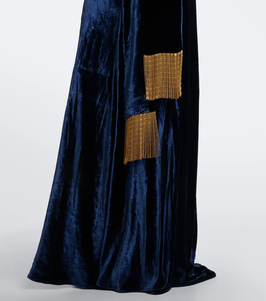 Etro Scarf-detail velvet gown | Thumbnail 2 Etro Scarf-detail velvet gown | Thumbnail 2