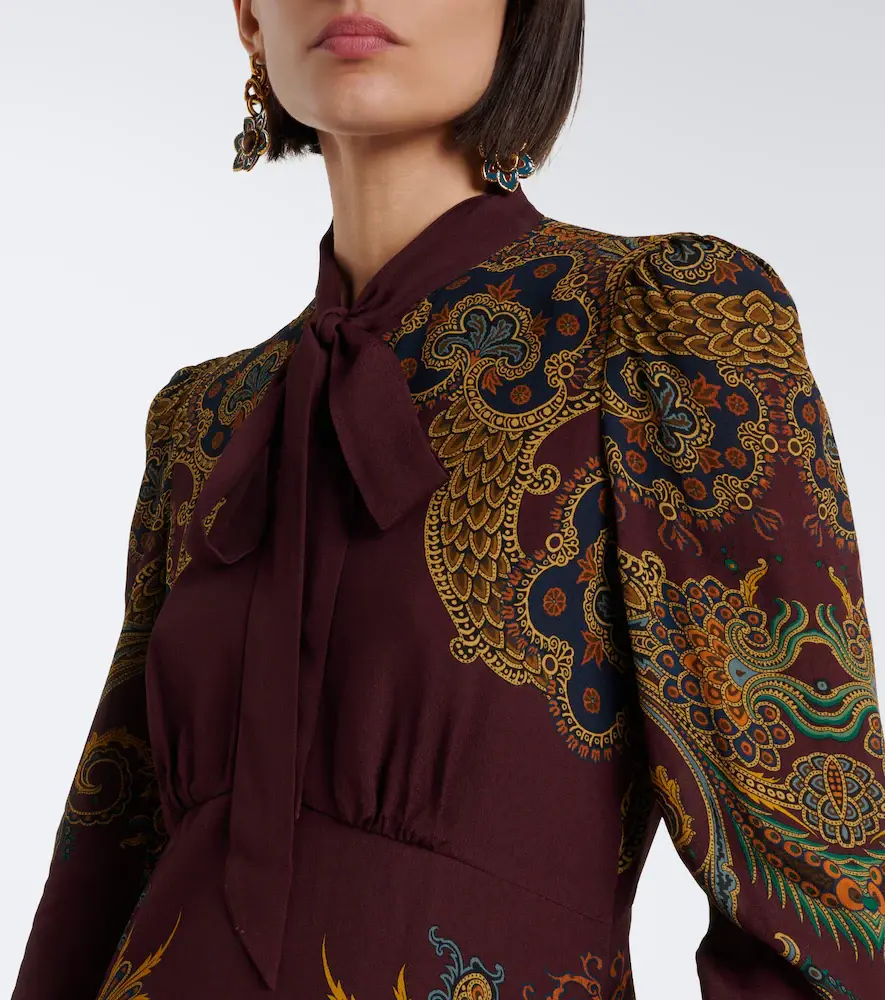 Etro Printed tie-neck maxi dress | Thumbnail 4 Etro Printed tie-neck maxi dress | Thumbnail 4