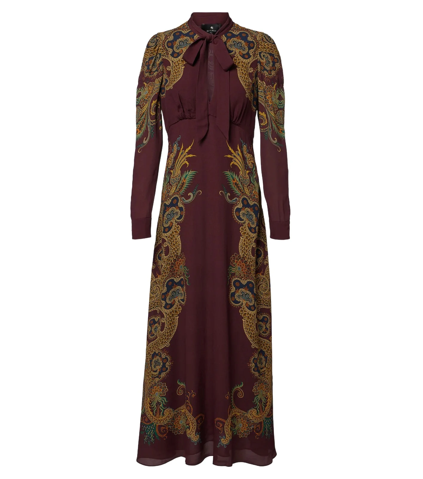 Etro Printed tie-neck maxi dress