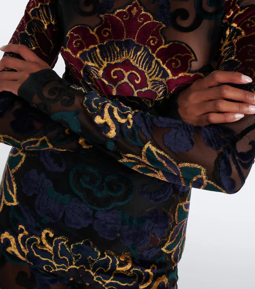 Etro Devoré floral sheer top | Thumbnail 2 Etro Devoré floral sheer top | Thumbnail 2