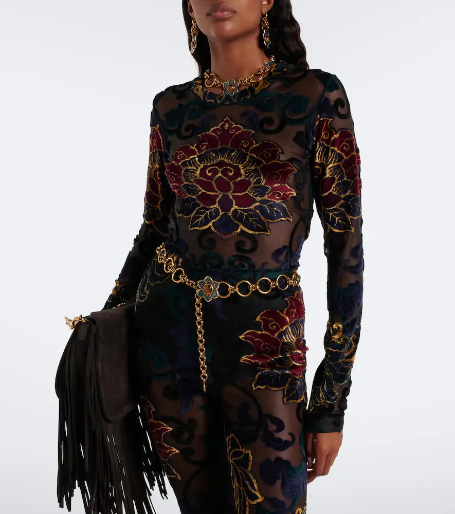 Etro Devoré floral sheer top | Thumbnail 5 Etro Devoré floral sheer top | Thumbnail 5