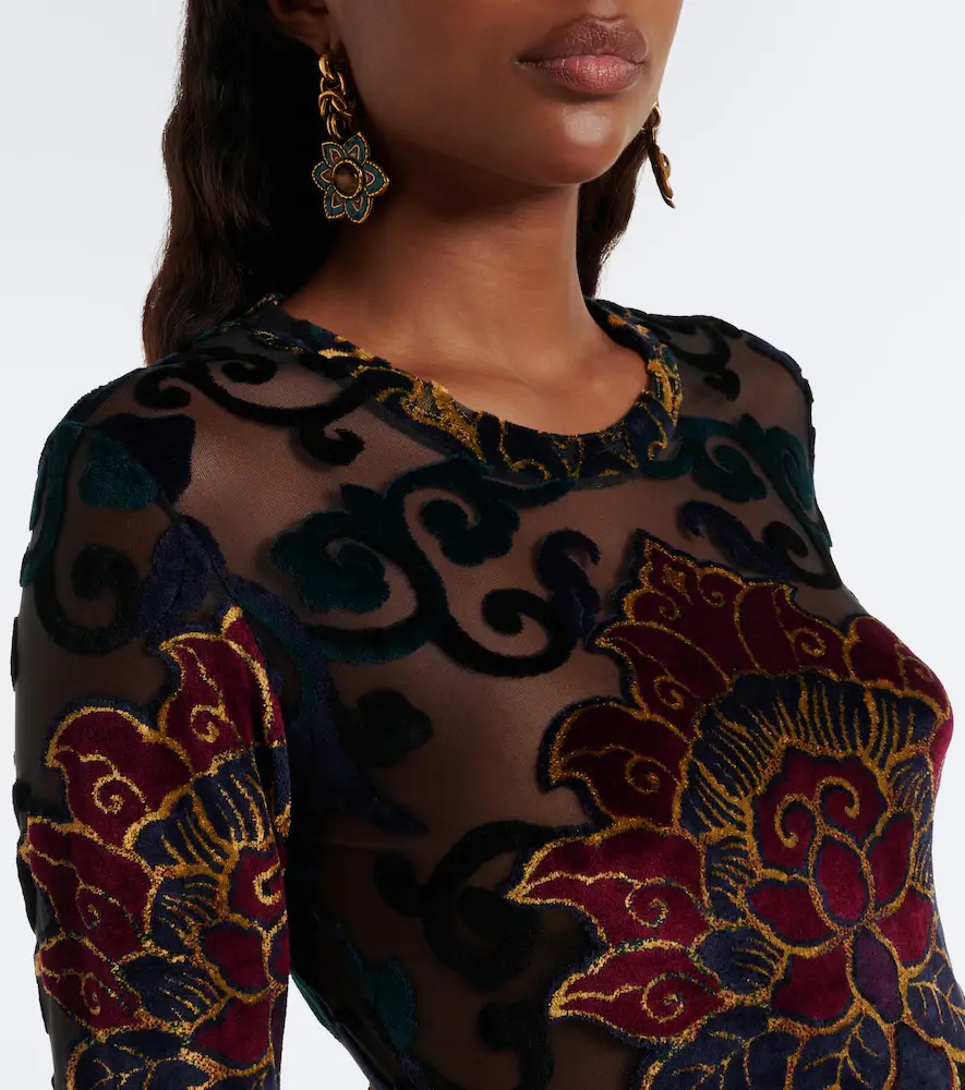 Etro Devoré floral sheer top | Thumbnail 6 Etro Devoré floral sheer top | Thumbnail 6