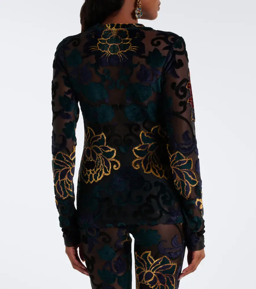 Etro Devoré floral sheer top | Thumbnail 7 Etro Devoré floral sheer top | Thumbnail 7