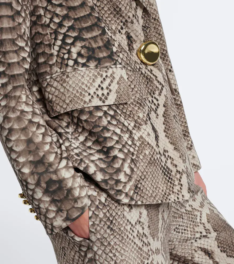 Joseph Birch snake-print satin twill blazer | Thumbnail 3 Joseph Birch snake-print satin twill blazer | Thumbnail 3
