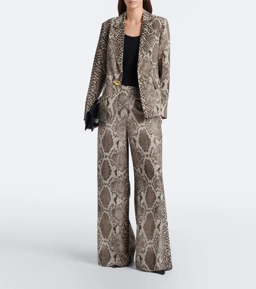 Joseph Birch snake-print satin twill blazer | Thumbnail 4 Joseph Birch snake-print satin twill blazer | Thumbnail 4