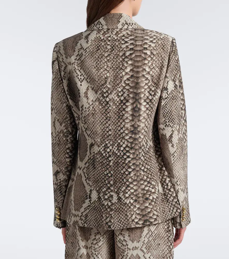 Joseph Birch snake-print satin twill blazer | Thumbnail 5 Joseph Birch snake-print satin twill blazer | Thumbnail 5