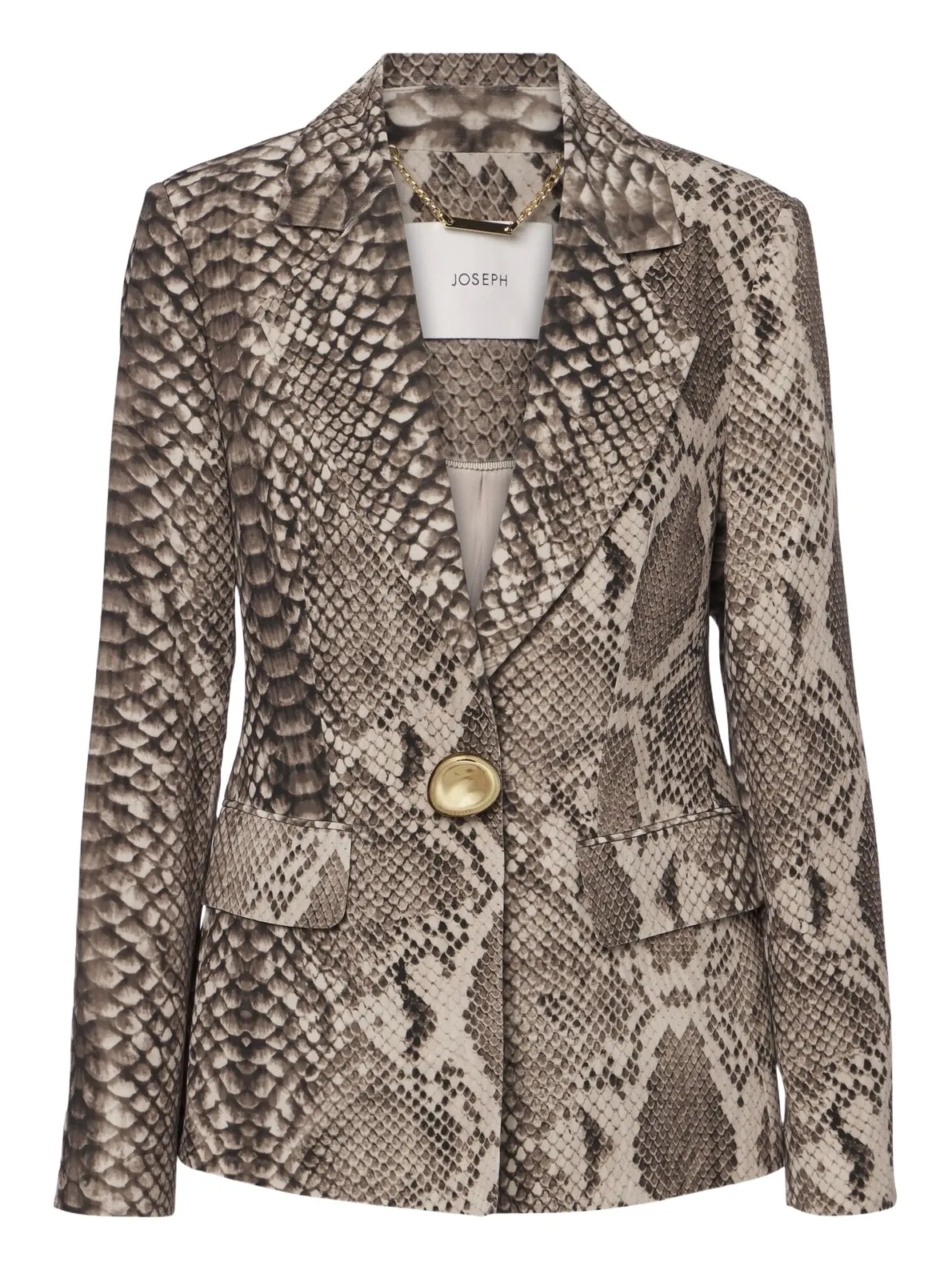 Joseph Birch snake-print satin twill blazer
