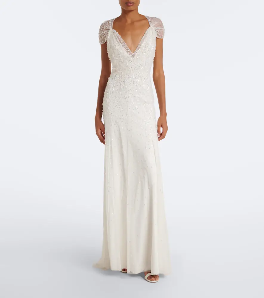 Jenny Packham Bridal Elysium embellished tulle gown | Thumbnail 4