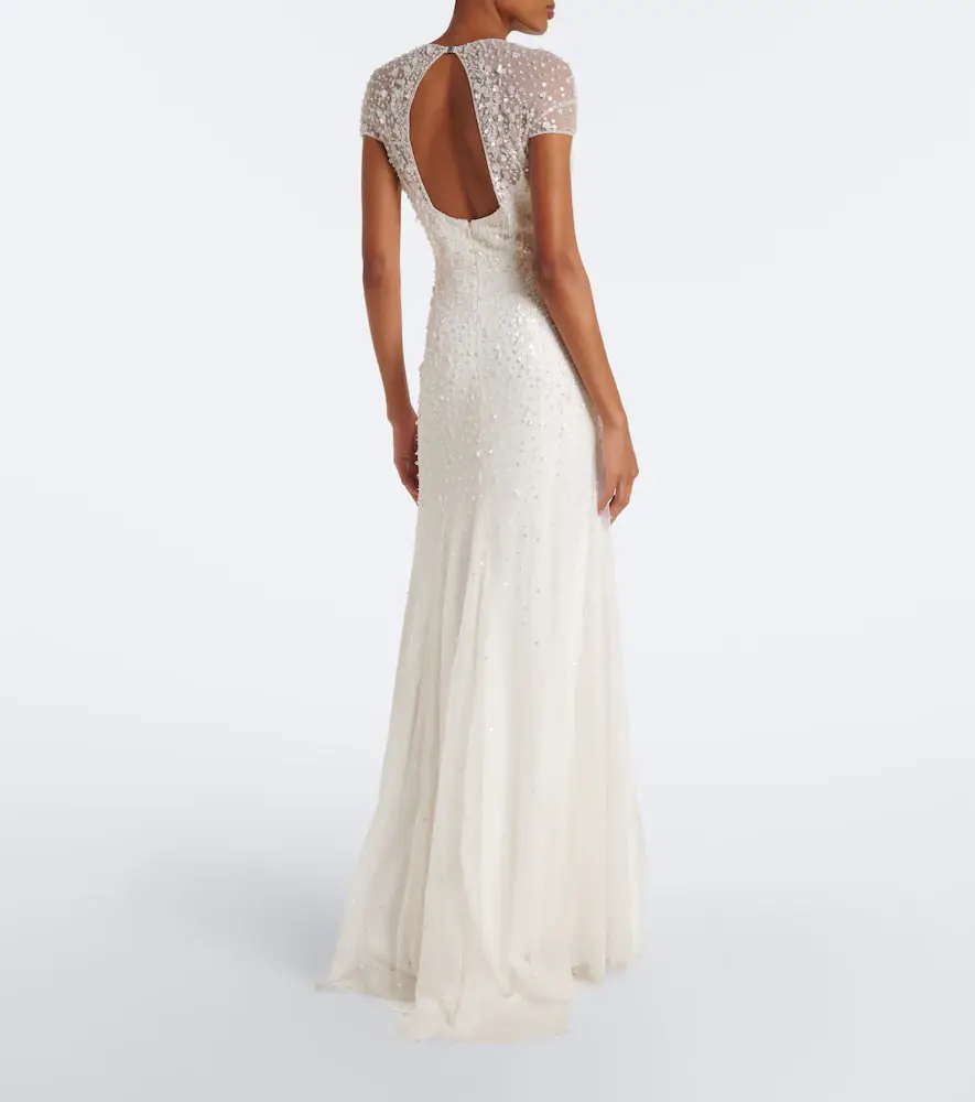 Jenny Packham Bridal Elysium embellished tulle gown | Thumbnail 6