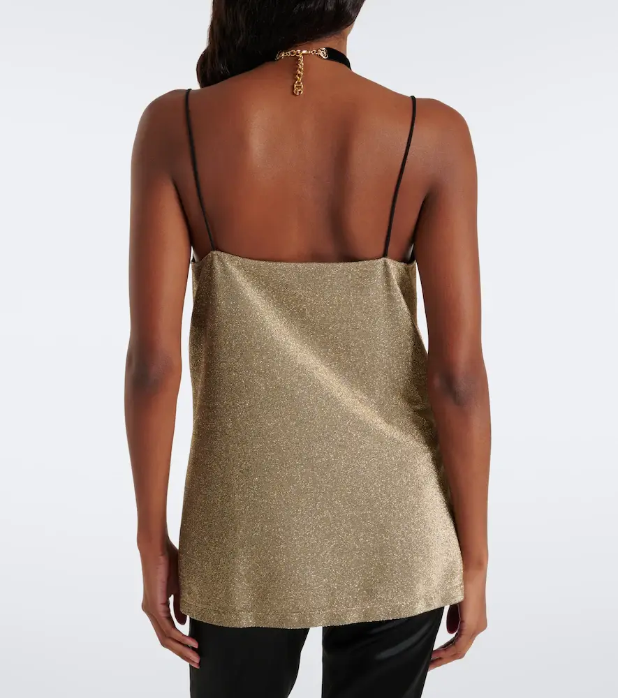 Dolce & Gabbana Lace-trimmed lamé camisole | Thumbnail 2 Dolce & Gabbana Lace-trimmed lamé camisole | Thumbnail 2
