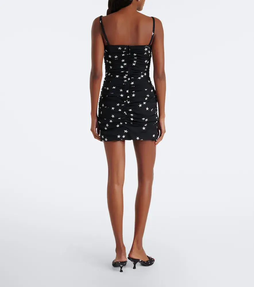 Dolce & Gabbana Printed ruched silk-blend minidress | Thumbnail 4