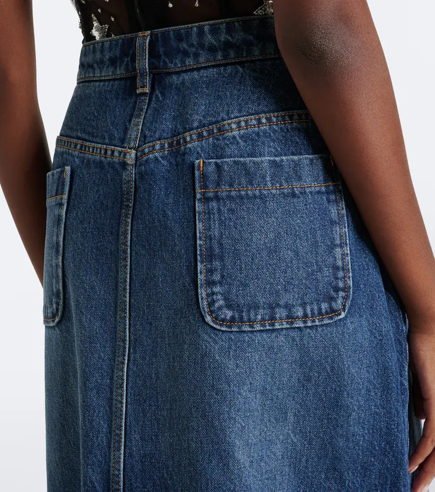 Dolce & Gabbana Embellished faded denim maxi skirt | Thumbnail 6 Dolce & Gabbana Embellished faded denim maxi skirt | Thumbnail 6