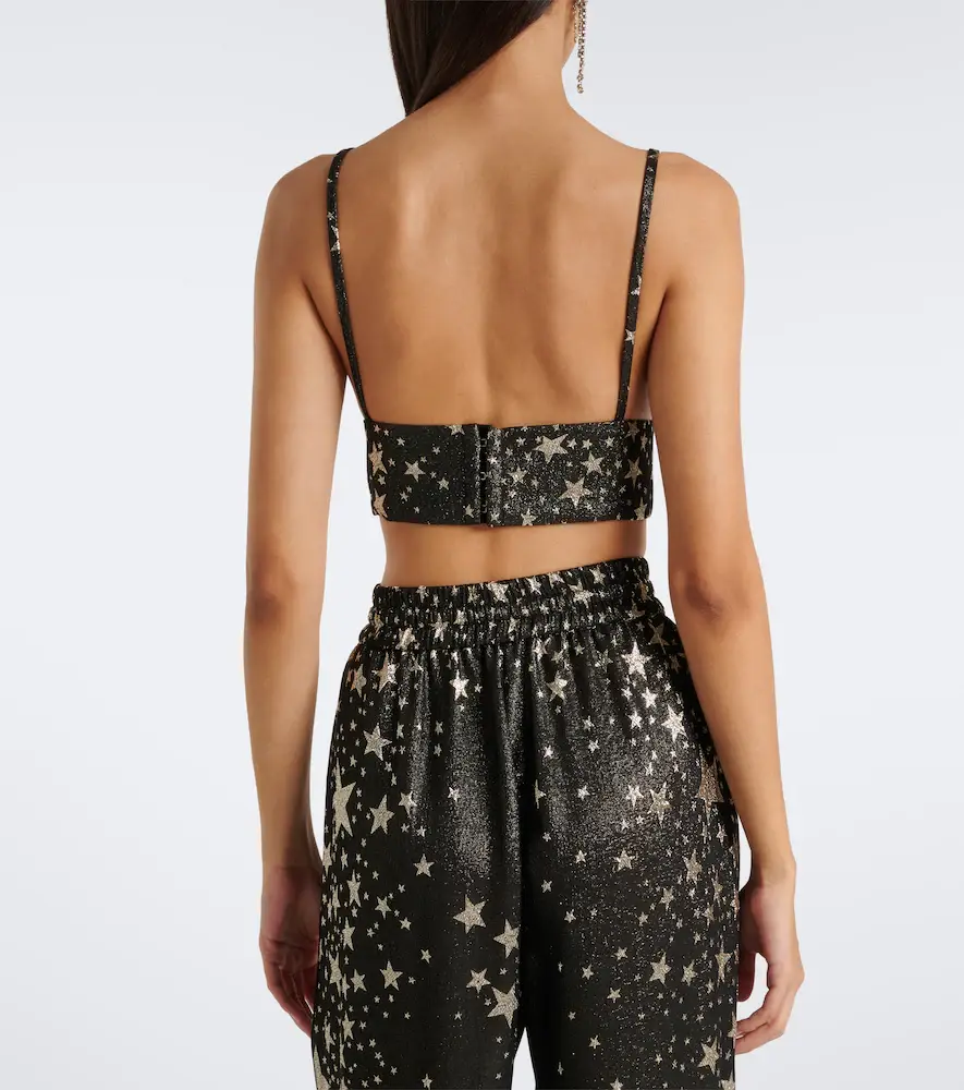 Dolce & Gabbana Jacquard silk-blend crop top | Thumbnail 2 Dolce & Gabbana Jacquard silk-blend crop top | Thumbnail 2
