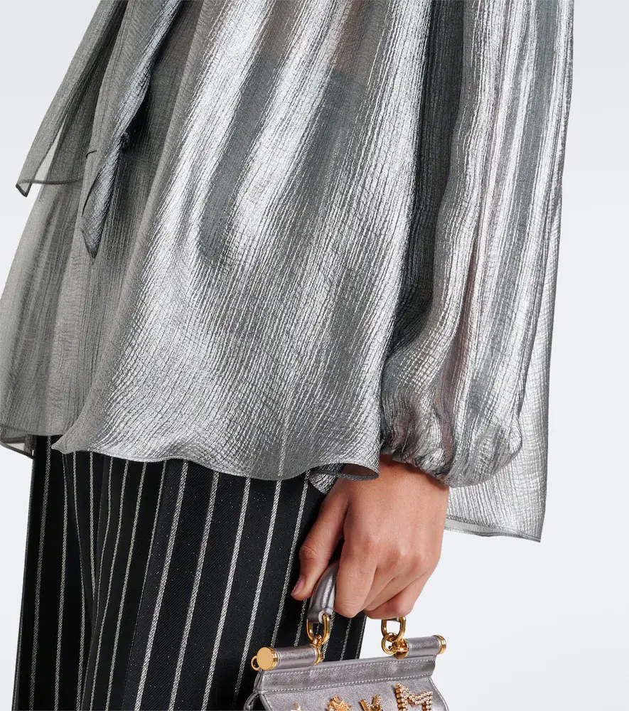 Dolce & Gabbana Tie-neck silk georgette blouse | Thumbnail 3 Dolce & Gabbana Tie-neck silk georgette blouse | Thumbnail 3