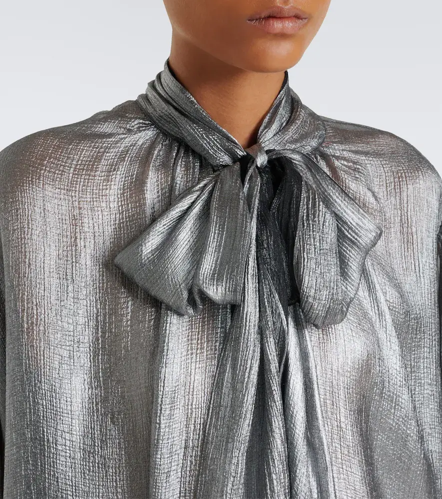 Dolce & Gabbana Tie-neck silk georgette blouse | Thumbnail 4 Dolce & Gabbana Tie-neck silk georgette blouse | Thumbnail 4